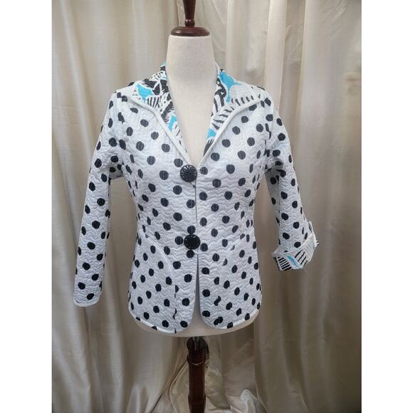 Patty Kim 100% Cotton Quilted Reversible Jacket Size Medium. NWT - Picture 3 of 8